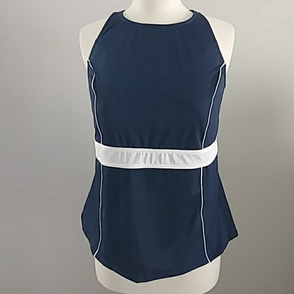 white tankini top plus size